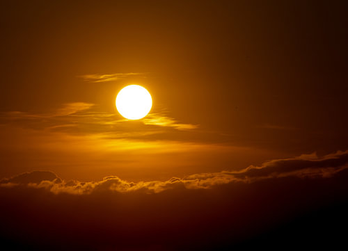 Zonsondergang in Noord Nederland