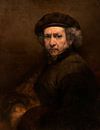 Selbstporträt, Rembrandt van Rijn von Rembrandt van Rijn Miniaturansicht
