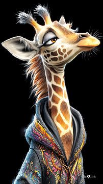 giraffe portrait by Gelissen Artworks