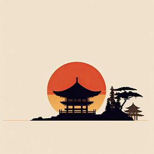 Die Pracht Japans in einem minimalistischen Porträt