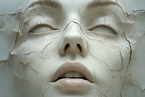 driedimensionale fantasie achtergrond gezicht vrouw