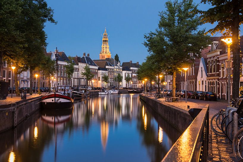 Hoge en Lage der Aa begin van de avond van Iconisch Groningen