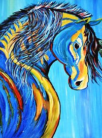 Indisch Paard van Kathleen Artist Fine Art