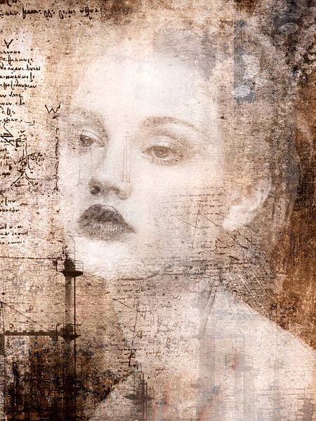 Romantic | A beautiful portrait of a dreamy woman by Wil Vervenne