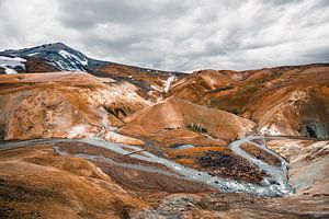 Vulkanische bergketen Kerlingarfjöll van Martijn Smeets