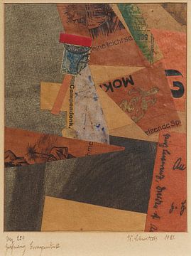 Kurt Schwitters - Mz 58, mots 'der' (1920) sur Peter Balan