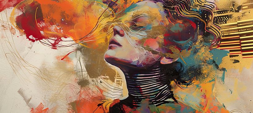 Abstract Female portrait | Entanglement by Wonderful Art