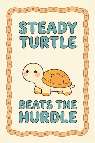 Tortue tranquille – Affiche pour chambre d'enfant