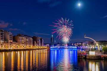 Feuerwerk in Lüttich, Belgien von Bert Beckers