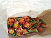 Verpakte bloemen.