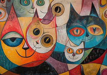 Peinture chat | chat sur De Mooiste Kunst