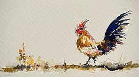 Rooster finding the life by Alfi Aminuddin