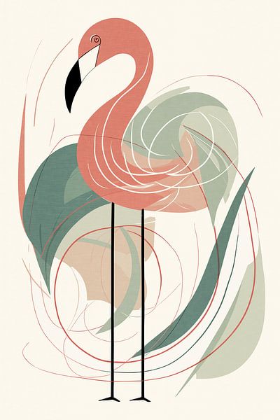 Ein tanzender Flamingo von Patterns & Palettes
