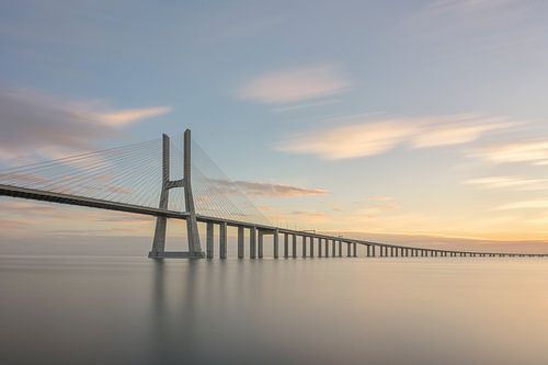 Ponte Vasco da Gama Lisbon - Minimalist long exposure at sunrise