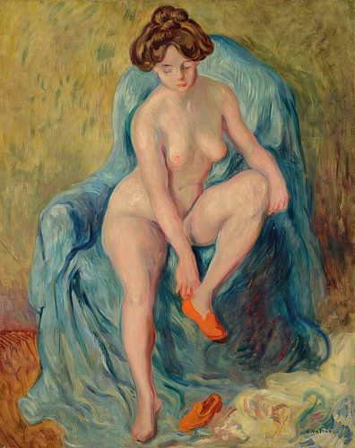 Louis Valtat - Nude with red slippers by Peter Balan