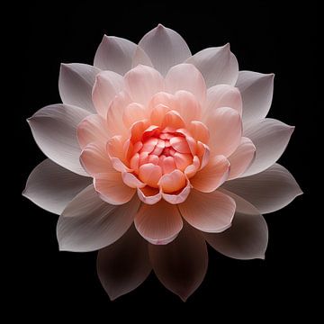 Lotus bloem perzik kleur van TheXclusive Art