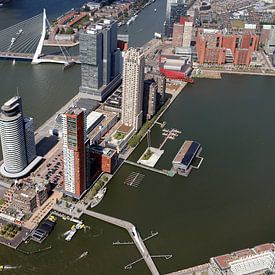 Luchtfoto Rotterdam Kop van Zuid Wilhelminakade van Roel Dijkstra