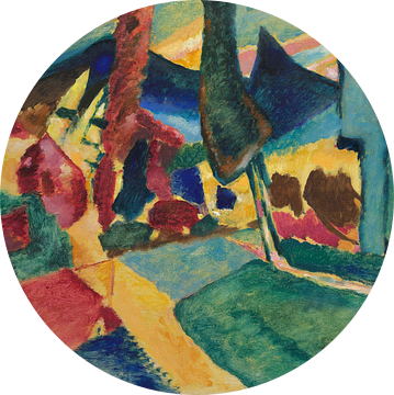 Landschap met twee populieren - Wassily Kandinsky