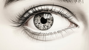 Frauen Augen zeichnen, Augen Bleistift zeichnen Vintage.