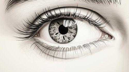 Dessiner les yeux des femmes, dessiner les yeux au crayon Vintage.