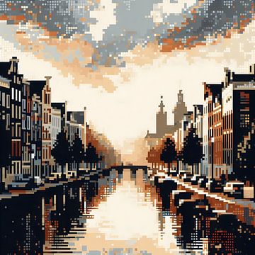 Amsterdam Gracht van FoXo Art