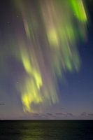 Northern lights above sea