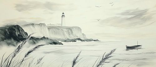 Vuurtoren aan de stille kust