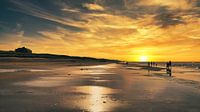 Strand met zonsondergang van Digital Art Nederland thumbnail