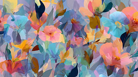 A vibrant flower garden by Angel Estevez