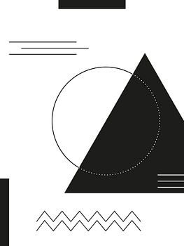 Geometrische Formen in Schwarz-Weiß