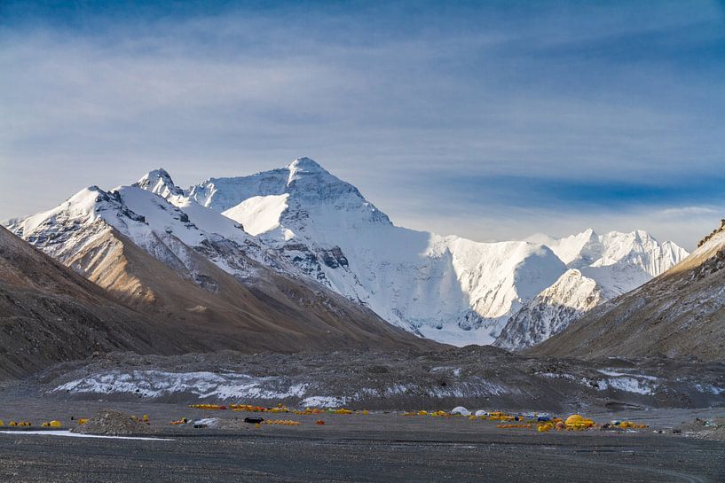 Lever de soleil au camp de base du Mont Everest - Tibet sur Erwin Blekkenhorst