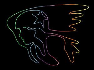 Neon Roller Derby (blocker pivat jammer roller skates drawing star helmet cool women's sports logo)