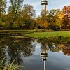 Tonalités d'automne et Euromast se reflétant dans l'eau sur Tony Buijse