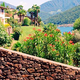 Morcote aan het meer van Lugano I Ticino, Zwitserland van Floris Trapman