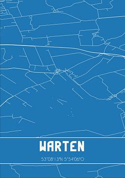 Blueprint | Carte | Warten (Fryslan) sur Rezona