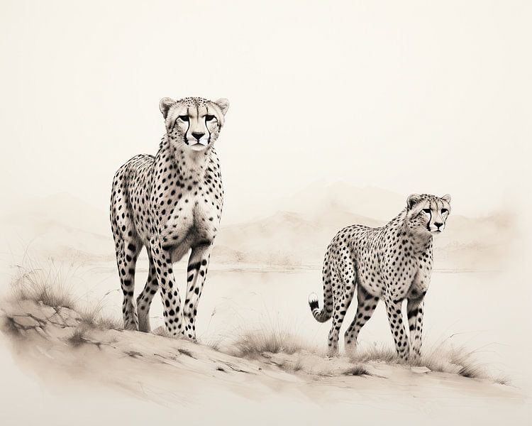 Cheetahs by ARTEO Paintings
