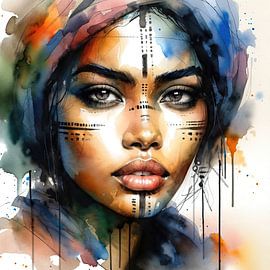 Portrait d'une muse tribale
