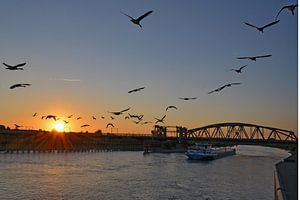 De IJssel bij zonsondergang von Jaimy Buunk