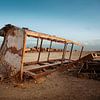 Uyuni, Bolivie. Train abandonné sur une gare de triage abandonnée dans le désert sur Tjeerd Kruse