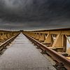 Stille lijnen in het landschap, de oude spoorwegbrug bij Moerputten van Exclusive Photos by Erwin Floor