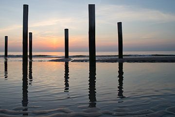 Zonsondergang in Petten van Annet Groefsema