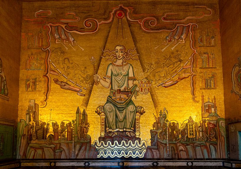 Salle dorée de l'hôtel de ville de Stockholm, Suède par Adelheid Smitt