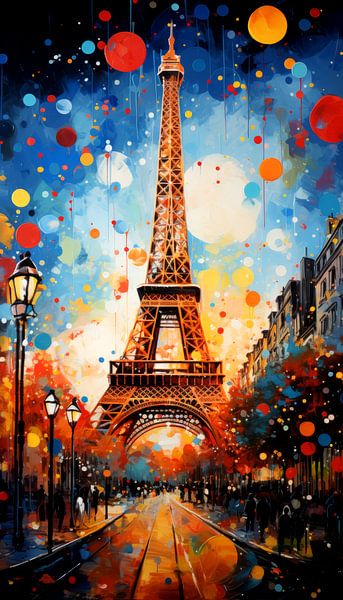 Tour Eiffel à Paris, France par Vlindertuin-Art