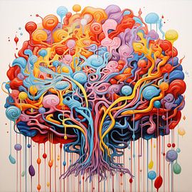 Brain abstractly creative