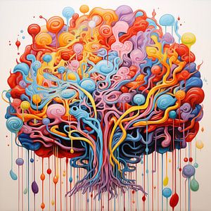 Brain abstractly creative