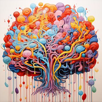 Brein abstract creatief van The Xclusive Art