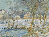 Der Teich, Schneeeffekt, Claude Monet von Meisterhafte Meister Miniaturansicht