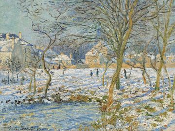 The Pond, Snow Effect, Claude Monet