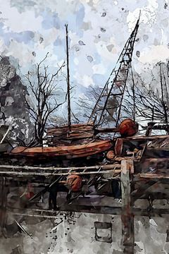 Shipyard painting by Anton de Zeeuw