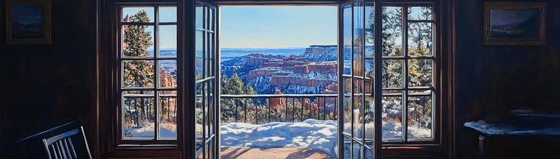 Snow Mountains | View from a Window on Mountains by Eye catching paintings